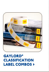 Sue suggests Gaylord® Classification Label Combos.